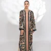 WhatsApp Image 2025-06-26 at 15.50.13_93759bf9 Luxury Black Floral Embroidered Kaftan with Peach Center Panel and Green Hem Detail