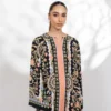 WhatsApp Image 2025-06-26 at 15.50.14_5e3a7b9f Luxury Black Floral Embroidered Kaftan with Peach Center Panel and Green Hem Detail